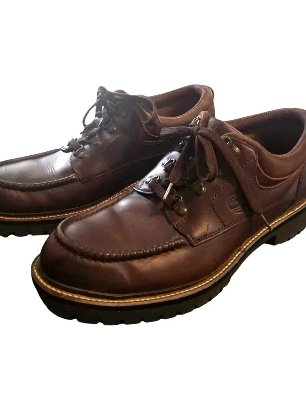 Timberland Mens Brown Genuine Leather Moc Toe Oxfords Size 12M*SH12